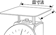 上皿自動はかり 載台寸法(皿寸法)(mm)