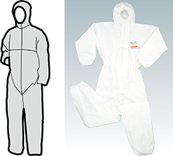 保護服(防護服) 着用イメージ図