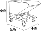 台車本体の大きさ(全長×全幅×全高)(mm)